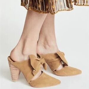 Ulla Johnson Lucia Suede Bow Mule Heel